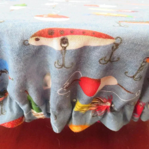 Cotton Bowl Cover Fishing Lure Reversible Patriotic Stars Mixer Bowl Cover - Picture 6 of 7